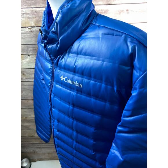 Columbia Duck Down Feathers Puffer Jacket Womens 1X Blue - Picture 11 of 11